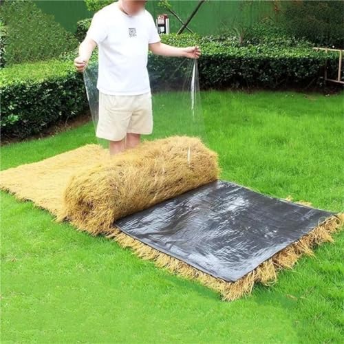 MWNAGO Artificial Thatch Roofing,Self-Adhesive Synthetic Thatch Grass Roof, Mexican Tiki Bar Grass Decorations, Fire Proof Thatch for Fence Patio,Tiki Bar Decor,Tiki Hut,Beach,Party (39.4in*39.4in) - Image 1