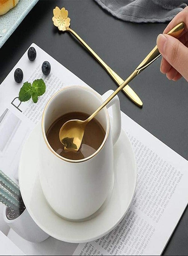 OMKRUSH 4 PCS Espresso Spoons Stainless Steel, Mini Teaspoons Set for Stirring Coffee, Dessert Cake, Ice Cream, Soup, Antipasto Cappuccino, Frosted Handle, Sweejar. - Image 2