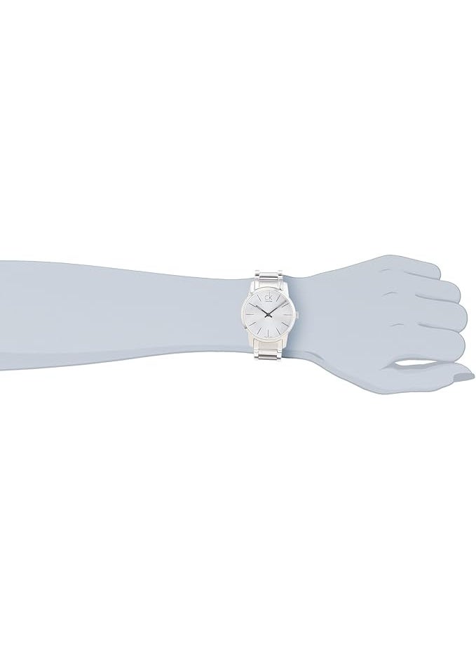 كالفن كلاين ساعة نسائية أنيقة من Calvin Klein – موديل K2G23126 City Lady بقرص فضي وسوار معدني - Image 4