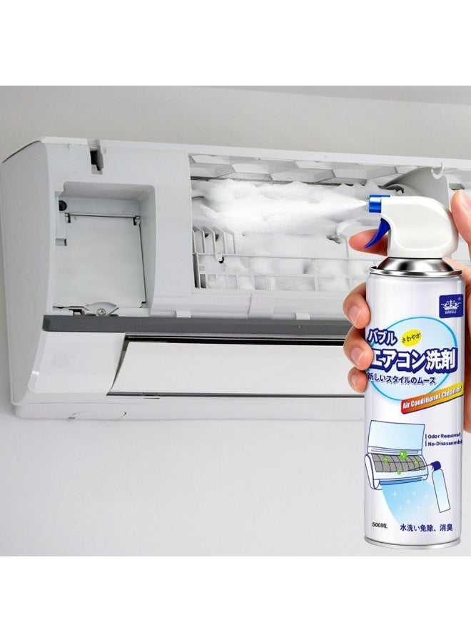 500ml Foaming Air Conditioner Cleaning Spray - Professional AC Cleaner for removing dust, dirt, and unpleasant odors - No rinsing required - Suitable for home and car air conditioners - Image 4