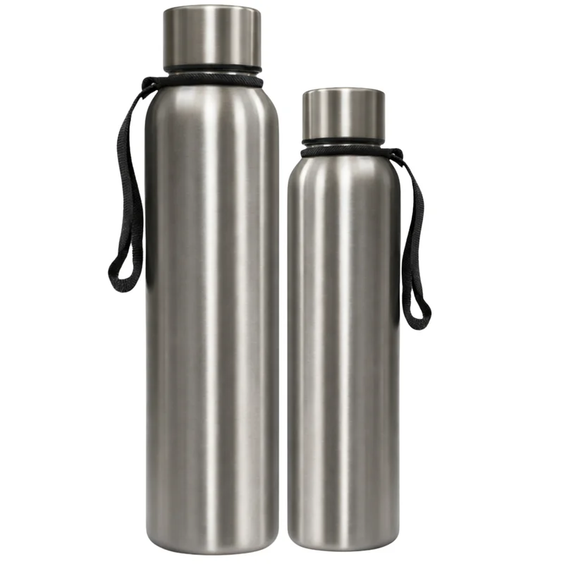 TUMMY TUMMY Stainless Steel Water Bottle Single Wall - Leak Proof Drinking Bottle Rust Resistant - Water Container for Office School Gym Travel | Outdoor Use Lightweight (750ml & 1000ml)