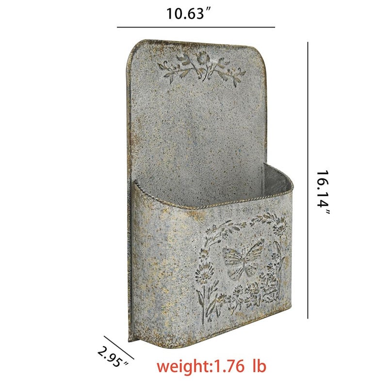 All Chic Wall Planter Metal Wall Planters Wall Hanging Planter Mailbox Planter Indoor Outdoor Planter Wall Mounted Planter for Farmhouse Decoration - Image 2
