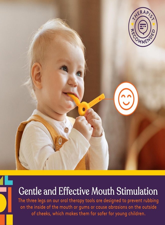 Special Supplies FLUXY Oral Sensory Toys for Kids and Toddlers, Stimulation Motor Therapy Aid with Soft, Flexible Textures, Build Tongue and Mouth Strength, Relieve Stress and Fidgeting (Yellow/Soft) - Image 5