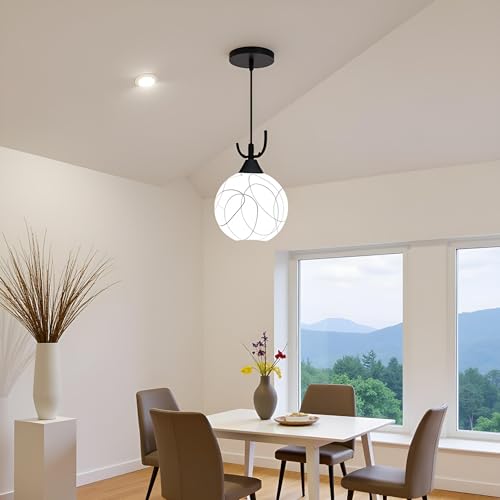 BrightLyt Hanging Light for Kitchen Arch/Island, Pendant Lamps for Dining Tabel, Corridor, Balcony Ceiling, Gallery, Lobby (Deer Horns Desing Frosted Glass, Model Number 2) - Image 3