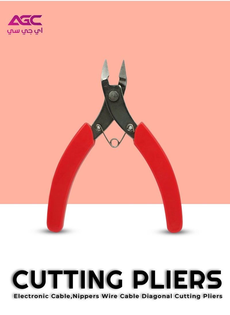 Agc - AGC Pliers Cable Side Cutting Nippers Wire Cable Cutter Flush Cutter Mini Electronic Pliers Diagonal Cutting - Image 1