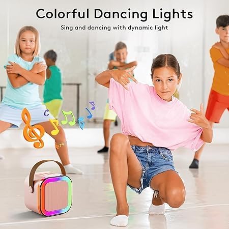 Scopende Nail Drill Kids Adults with Wireless Mics Portable Karaoke Bluetooth Speaker Dynamic Lights Birthday Gift for Girls Boys Toddlers  - Image 2