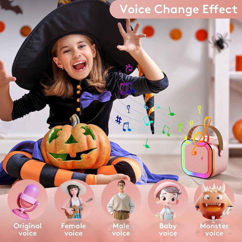 Scopende Nail Drill Kids Adults with Wireless Mics Portable Karaoke Bluetooth Speaker Dynamic Lights Birthday Gift for Girls Boys Toddlers  - Image 4