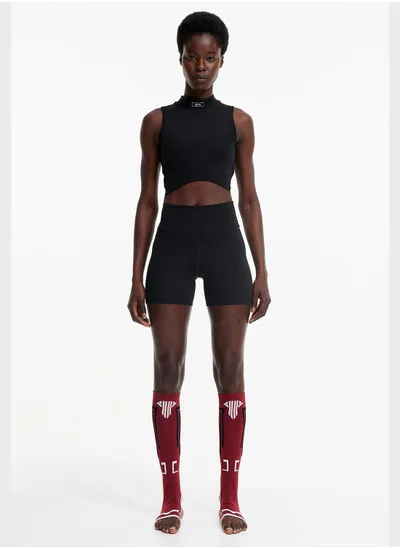 H&M High Neck Knitted Crop Top