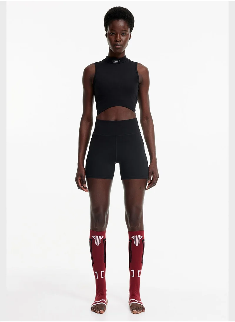 H&M High Neck Knitted Crop Top