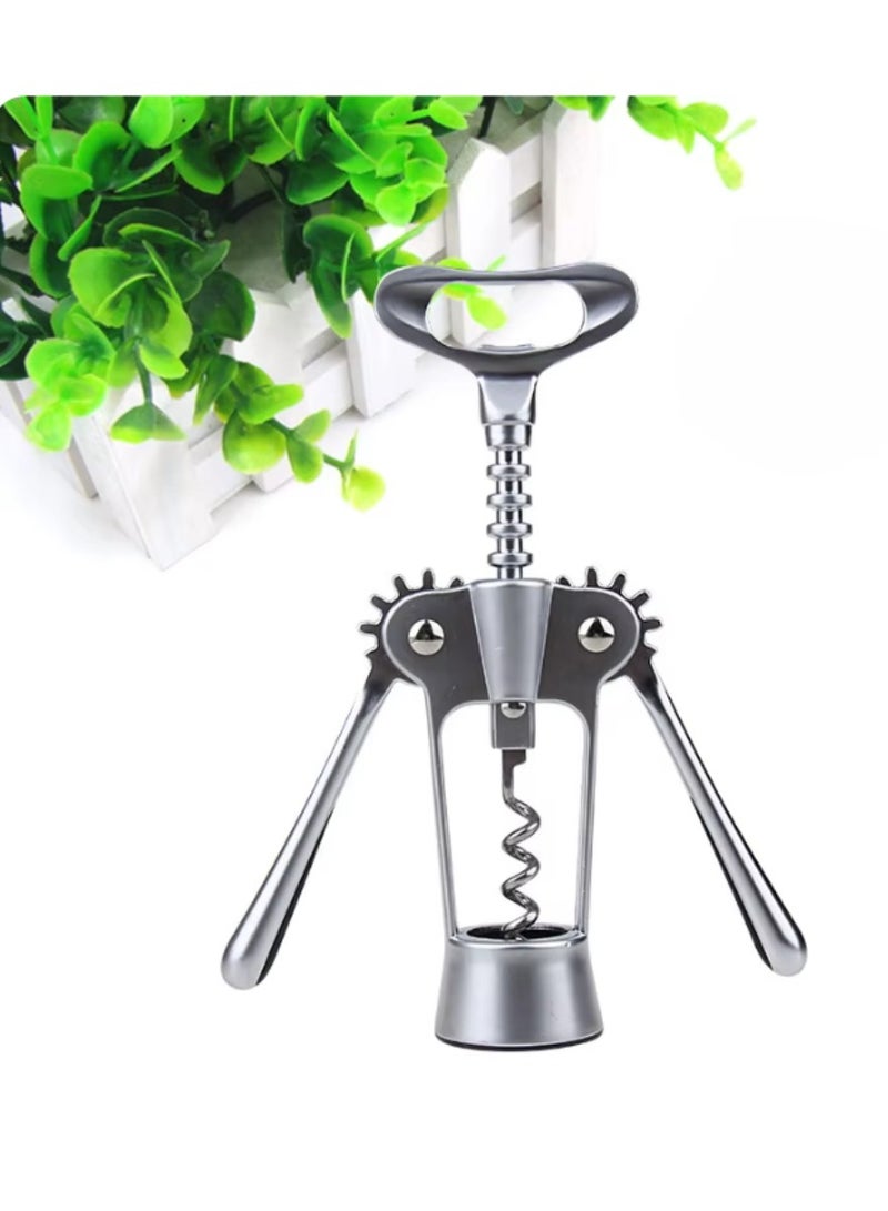 Yuwell Bottle Opener Stainless Steel Wing Corkscrew Multifunctional Opener Sharp Corkscrew With Ergonomic Non-Slip Wing Handle Kitchen Gadget  - Image 2