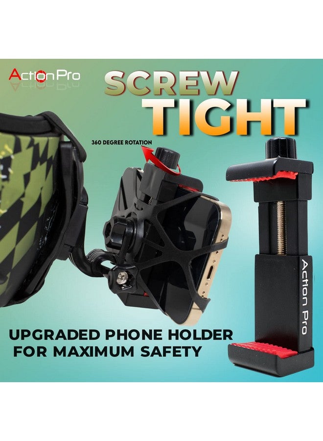 Action Pro Pro Helmet Chin Mount Strap Set Compatible With Gopro-12/11/10/9/8/7/6/5/4/Sjcam/Dji Osmo/Insta-360 All Action Cameras And Smartphones - Image 3