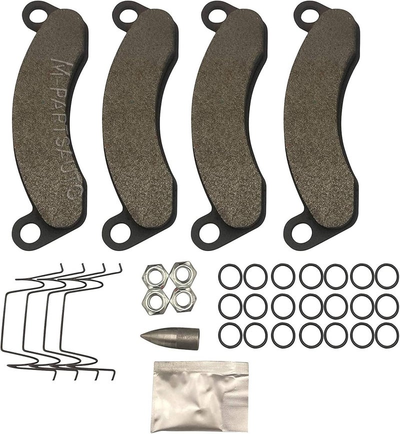 M-Parts Brake Pad Kit for Dexter Axle 10K-12K, Semi-Metallic with Hardware - Image 1