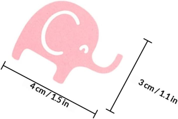 Elephant Confetti 200pcs Shower Table Decorations DIY Paper Scatter Birthday Party Supplies for Shower, Pink and Gray Decorative Table Confetti - Image 2