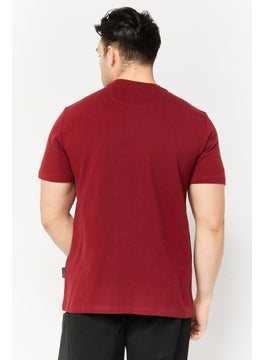 LAMBORGHINI Men Sportswear Fit Short Sleeve Outdoor T-Shirt, Maroon  - Image 4