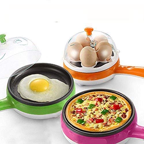Mishrit Mishrit 2 in 1 Electric Egg Boiling Steamer Egg Frying Pan Egg Boiler Electric Automatic off with Egg Boiler Machine NonStick Electric Egg Frying Pan  - Image 1