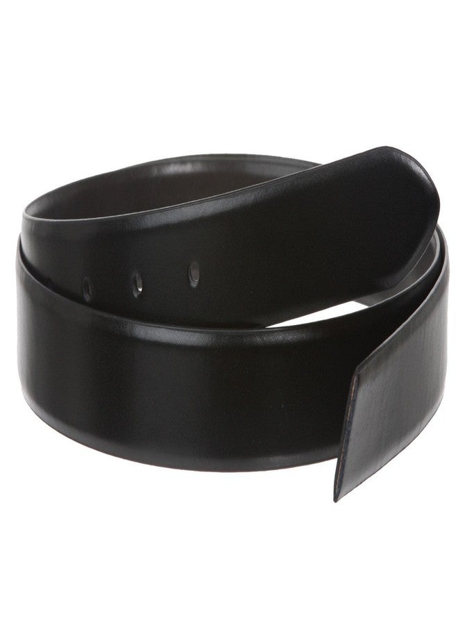 Beltiscool Men's 1 1/8" Black Cut-To-Fit One-Size-Fits-All Plain Leather Belt - Image 2
