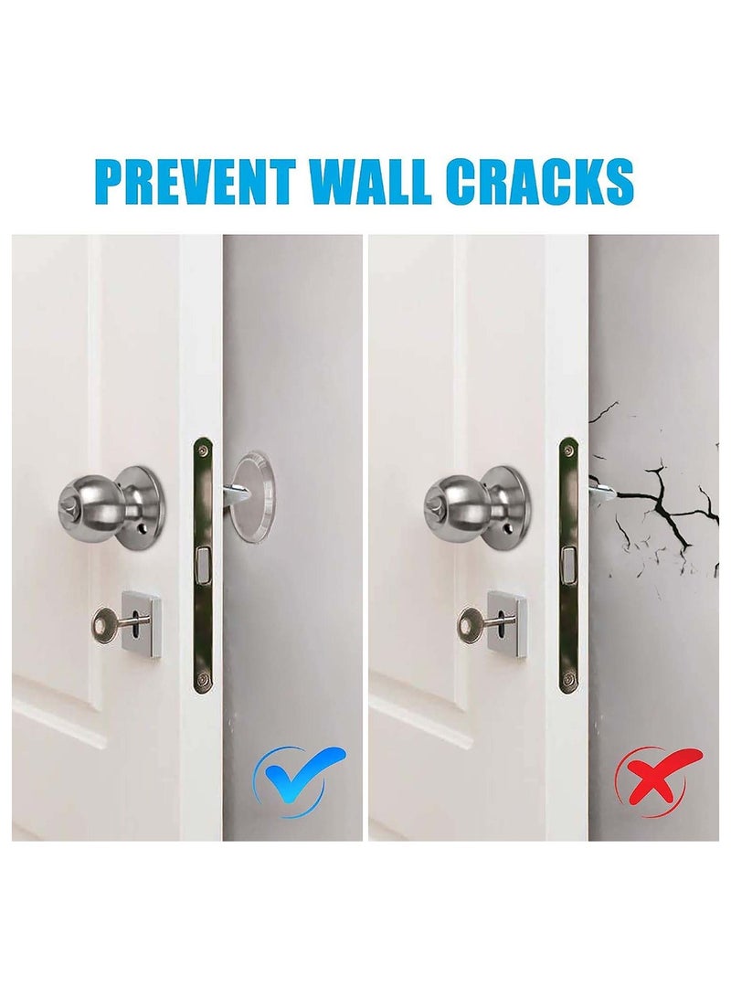Door Knob Wall Protector, Quiet Wall Protector for Door Handle, Rubber Door Stopper, Guard Door Bumper Wall Protector Silencer, Olefu for Doorknobs, Headboard, Refrigerator Door, Cabinets(12 Pack) - Image 2