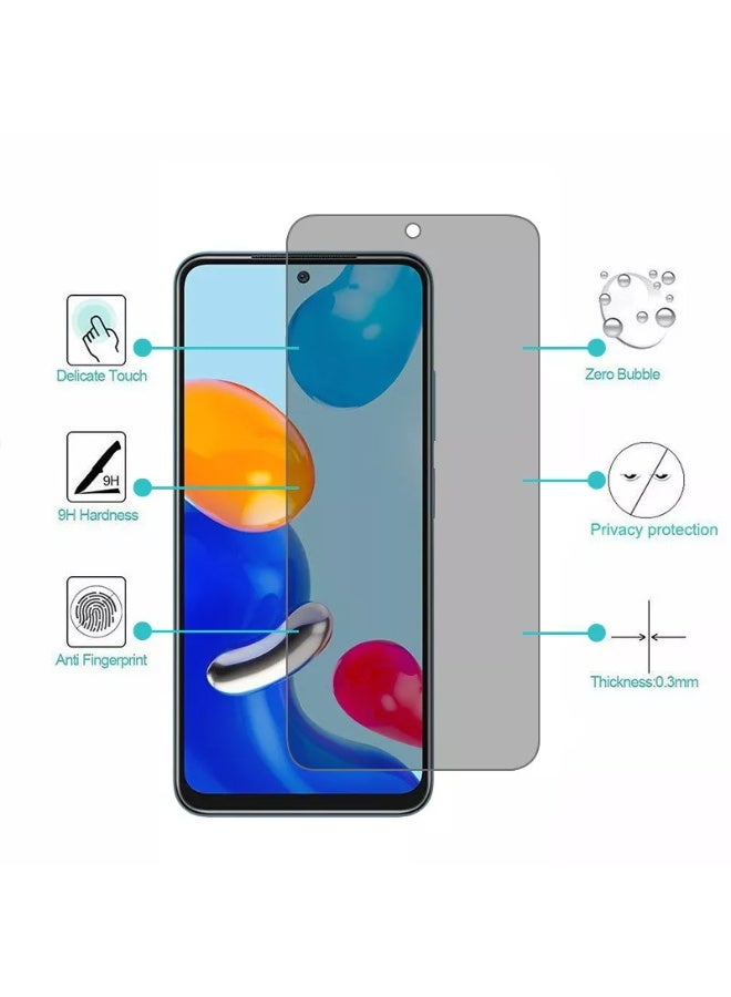 واقي شاشة من الزجاج المقوى مكون من قطعتين + 3 واقيات لعدسات الكاميرا لهاتف Redmi Note 11 Pro - Image 2