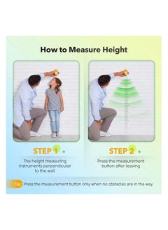 SYOSI Ultrasound Body Height Stadiometer, Portable Handheld Cordless Height Measurement Device, with Temperature Display, Precision Room Decor, for Children and Adults 30cm-220cm / 11.8in-86.6in  - Image 3