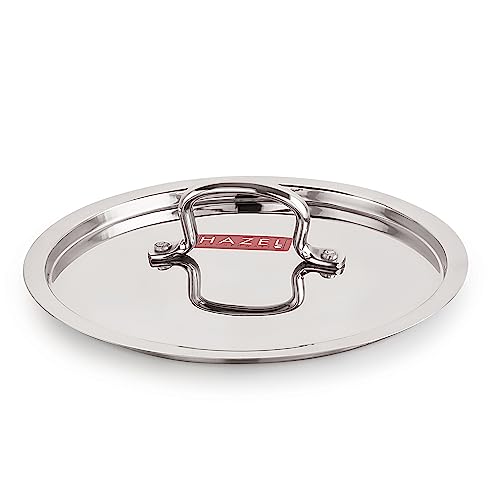 HAZEL Stainless Steel Cookware Plain Lid With Handle (Outer Diameter 26 Cm, Inner Diameter 24 Cm), Silver - Image 4
