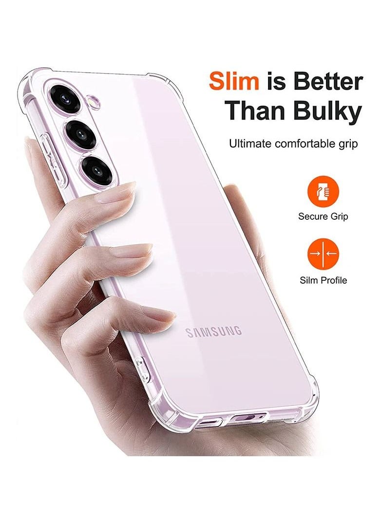 Samsung Galaxy S23 Plus 5G Clear Cover Case soft TPU Transparent Back Protective Case shock Absorbent Reinforced Bumper Corners for S23 Plus Clear 5G