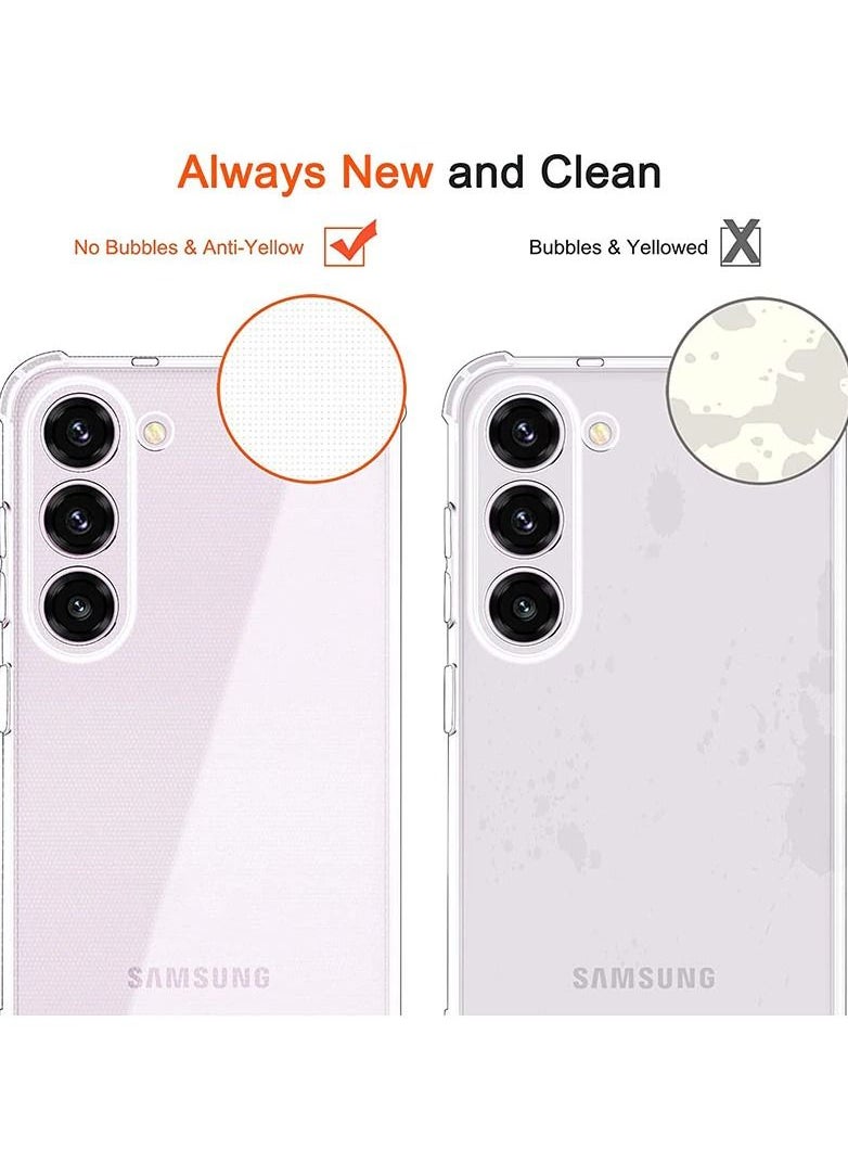 Samsung Galaxy S23 Plus 5G Clear Cover Case soft TPU Transparent Back Protective Case shock Absorbent Reinforced Bumper Corners for S23 Plus Clear 5G