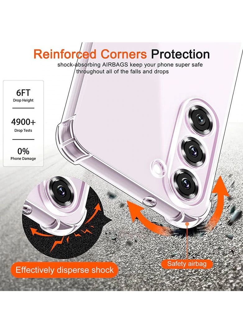 Samsung Galaxy S23 Plus 5G Clear Cover Case soft TPU Transparent Back Protective Case shock Absorbent Reinforced Bumper Corners for S23 Plus Clear 5G