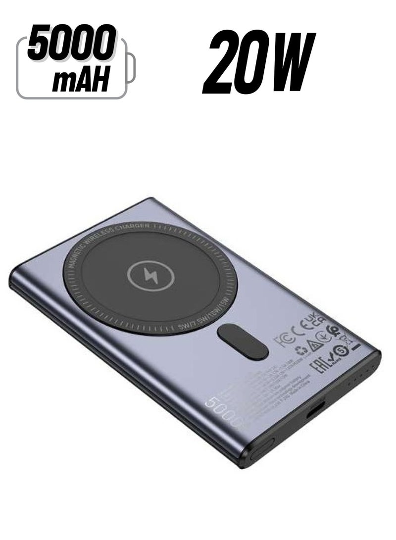 hoco Q32 Bird PD20W wireless magnetic power bank(5000mAh) 「Non-restrictive」 - Image 1