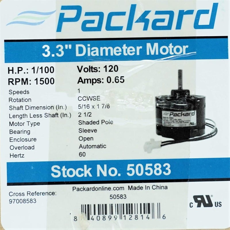 Packard 50583 Bathroom Exhaust Vent Fan Motor Replacement for Broan Nutone 97008583 - Image 5