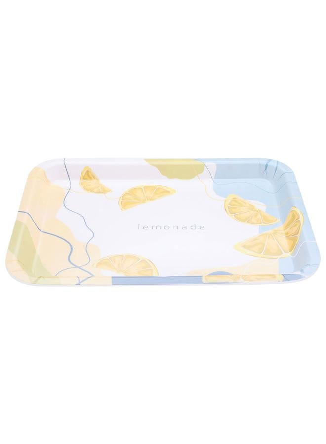 السيف  صينية تقديم بلاستيكية مستطيلة 28 × 21 × 2 سم باللون الأبيض - Image 2