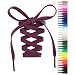 Handshop Flat Shoelaces 516 Shoe Laces Replacements For Sneakers and Athletic Shoes Boots Burgundy 91m - Image 2