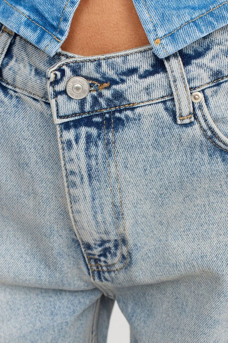Dilvin Light Blue Denim DILVIN Women's Low-Waist Straight Leg Jeans for Women | Best Price UAE