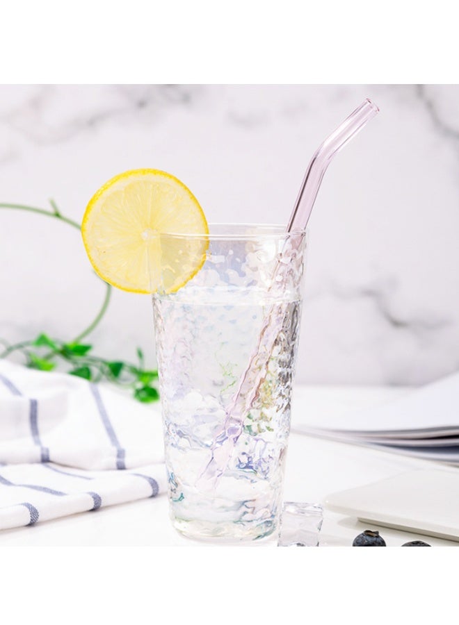 HOMESTAR Reusable Glass Straws Set - 20cm L x 8 mm W - Smoothie Drinking Straws for Smoothie, Milkshakes, Pack of 4 with 1 Cleaning Brush - Image 3