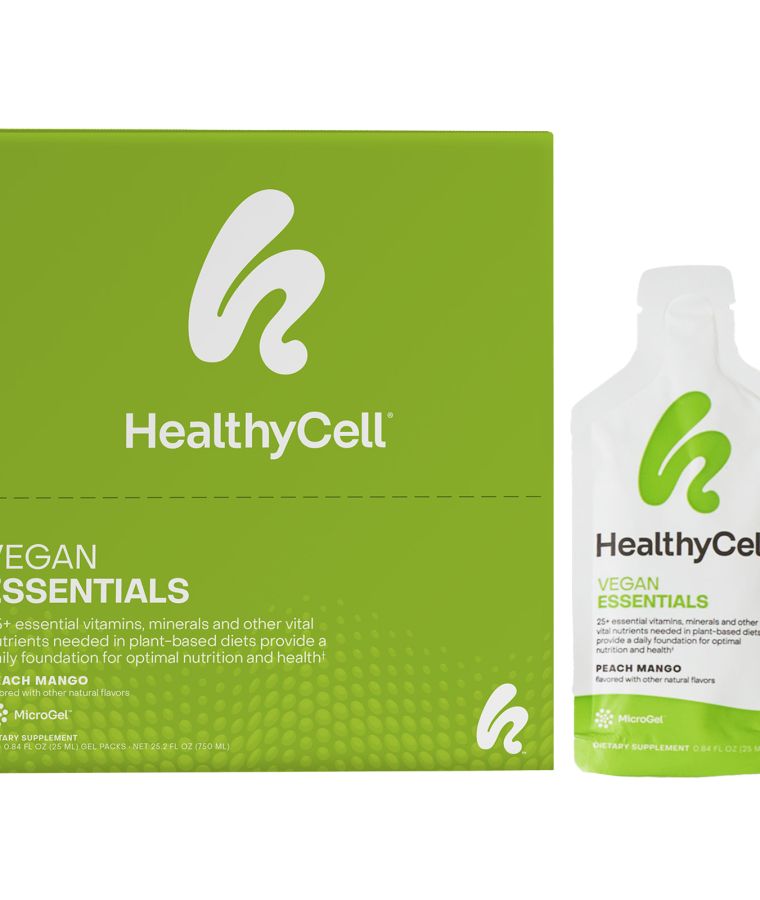 Vegan Essentials Peach Mango 30 Gel Packs 0.84 fl oz (25 ml) Each