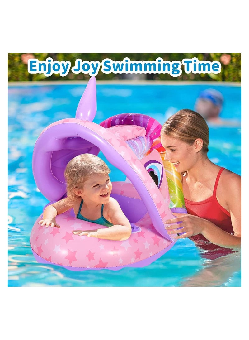 GGEROU Baby Swimming Ring Inflatable,Kids Toddler Infant Swimming Float Pool Floaties Pool Ring with Seat for 1-6 Year Old Baby - Image 2