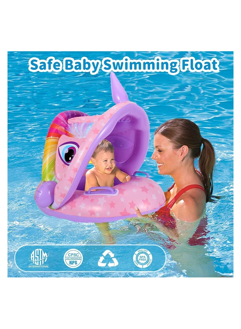 GGEROU Baby Swimming Ring Inflatable,Kids Toddler Infant Swimming Float Pool Floaties Pool Ring with Seat for 1-6 Year Old Baby - Image 3
