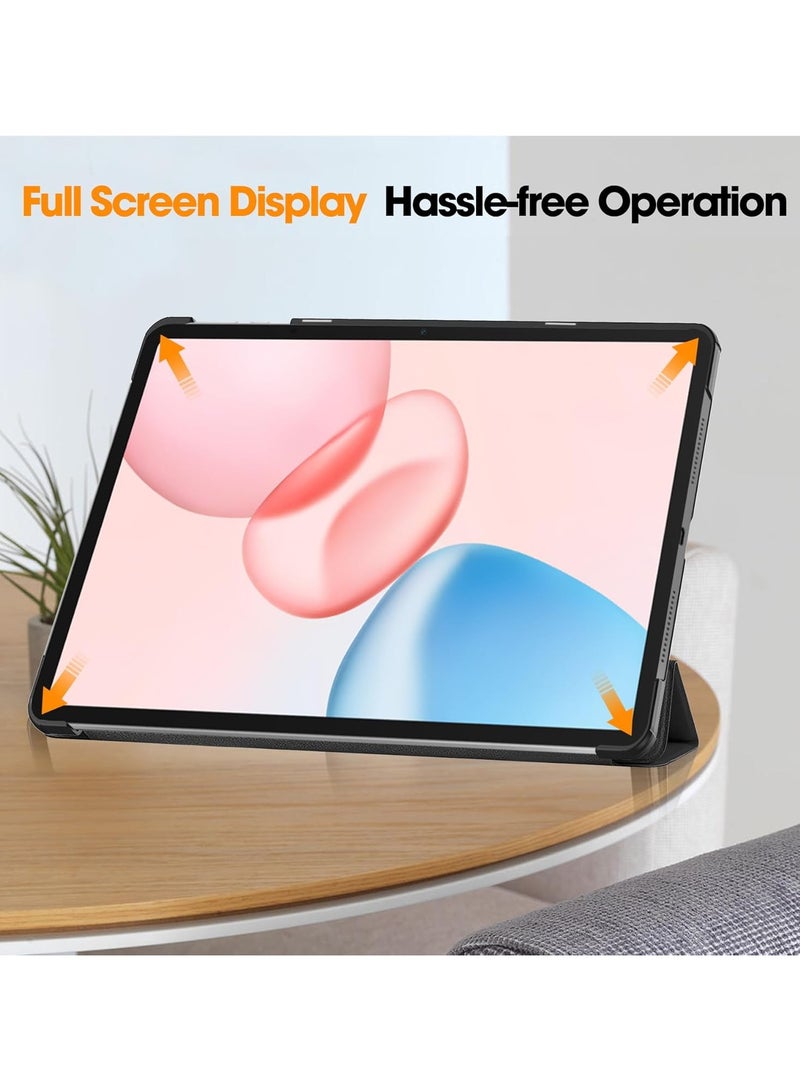 Fintie Hoes voor Honor Pad 10 12,1 inch tablet 2025 met penhouder, ultradunne zachte TPU achterkant, beschermhoes met automatische slaap-waakfunctie
