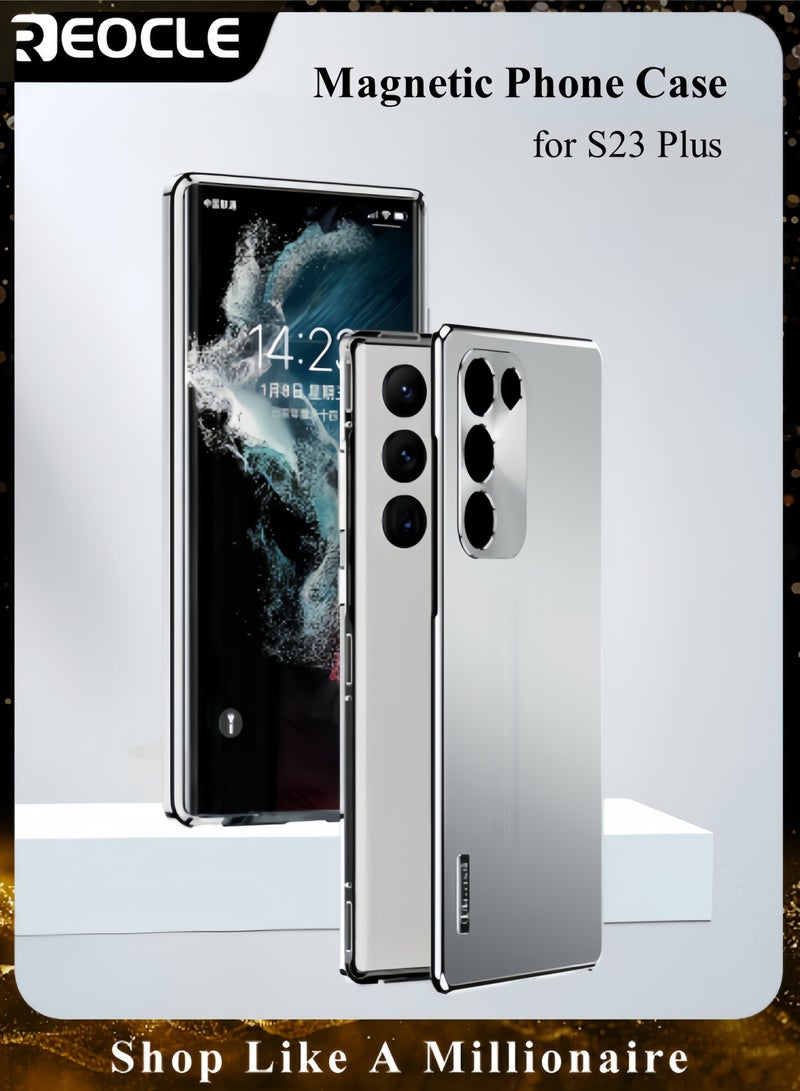 REOCLE Magnetic Phone Case Phone Cover Samsung Galaxy Magnetic Aluminum Metal Frame Phone Case for S23 S22 S21 Ultra Plus  - Image 1