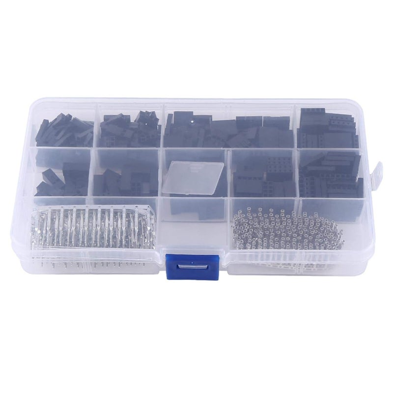 woobles Connector Kit, Dupont Connector, Female Connector Housing, Crimp Pins 4er, Header Stecker Jumper Header Connector Female Male Terminal Jumper Wire Crimp Pin 2.54mm (610 Pcs) - Image 1