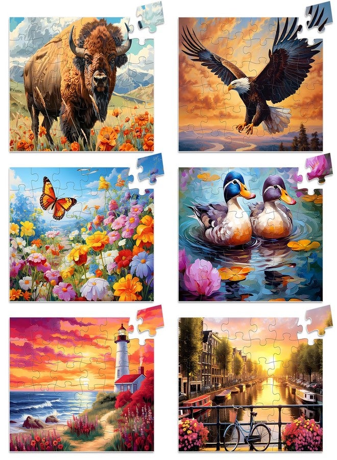 Biarek 6 Pack 36 Piece Large Jigsaw Puzzle for Seniors Puzzles Dementia Alzheimer's Products and Activities for Elderly Adults Alzheimer's Puzzles Easy Memory Games Gift for Seniors Patients in Nursing Home - Image 1