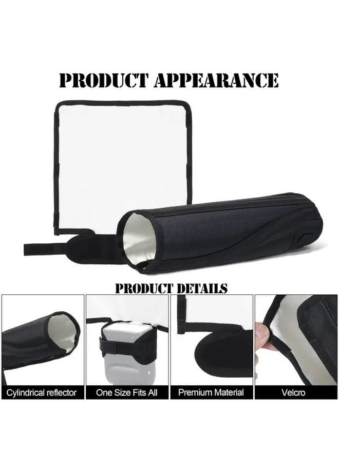 Flash Diffuser Reflector Kit With Silvery White Reflector Universal Mount For Speedlight - Image 5