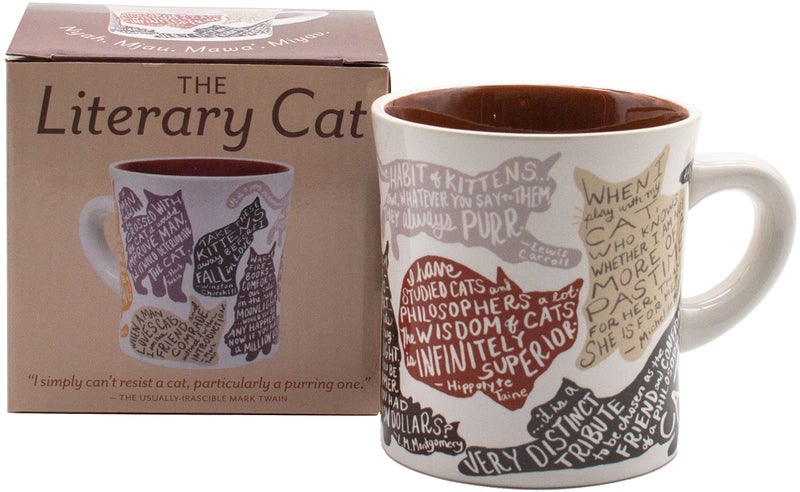 The Unemployed Philosophers Guild Literary Cat Mug Kitten Quotes From Famous Writers Authors and Other Feline Lovers Comes in a Fun Gift Box