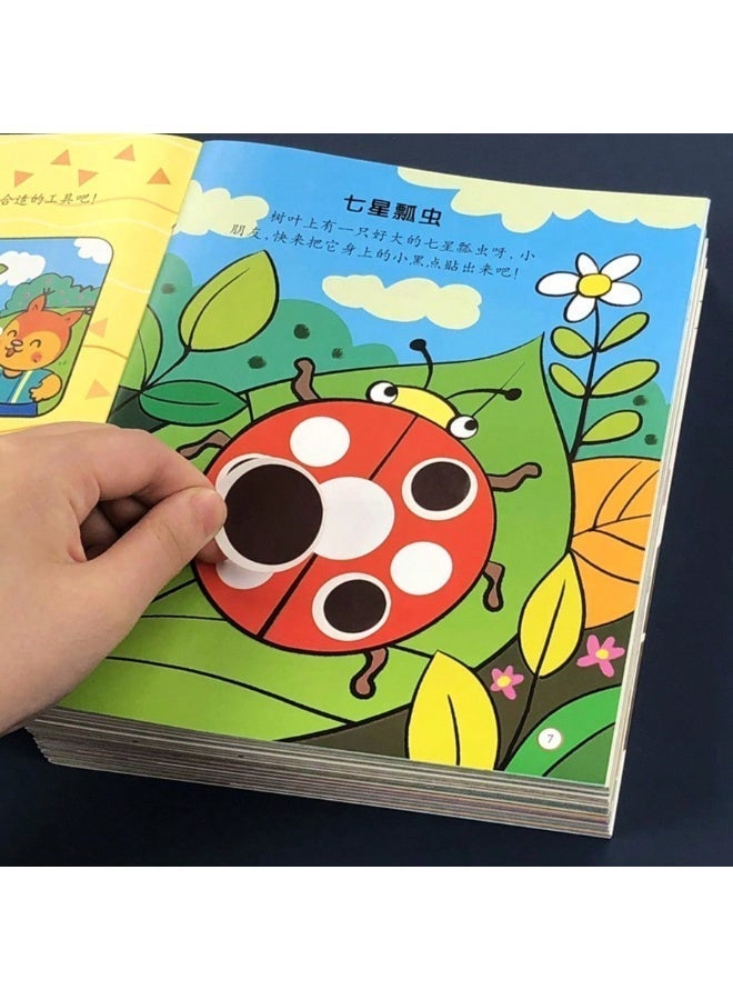 كتاب ملصقات تعليمي للأطفال برسومات حيوانات وفواكه، ينمي المهارات الحركية الدقيقة - Image 3