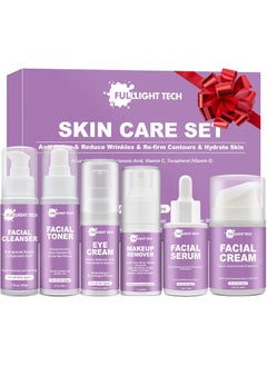 FULLLIGHT TECH Skin Care SetGentle Skin Care KitMoisturize Hydrate Firm SkinFacial Skin Care Routine Kit Women Teen Girls Skincare Gift SetWife Mom Women Gifts for ValentinesChristmasBirthday Gifts Her 