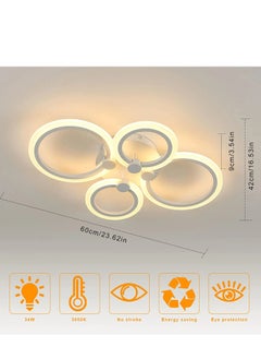 Comely Modern LED Ceiling Light, 4-Head Ceiling Light Fixture, Warm Light Ceiling Lamp  - Image 5