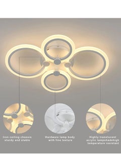 Comely Modern LED Ceiling Light, 4-Head Ceiling Light Fixture, Warm Light Ceiling Lamp  - Image 3