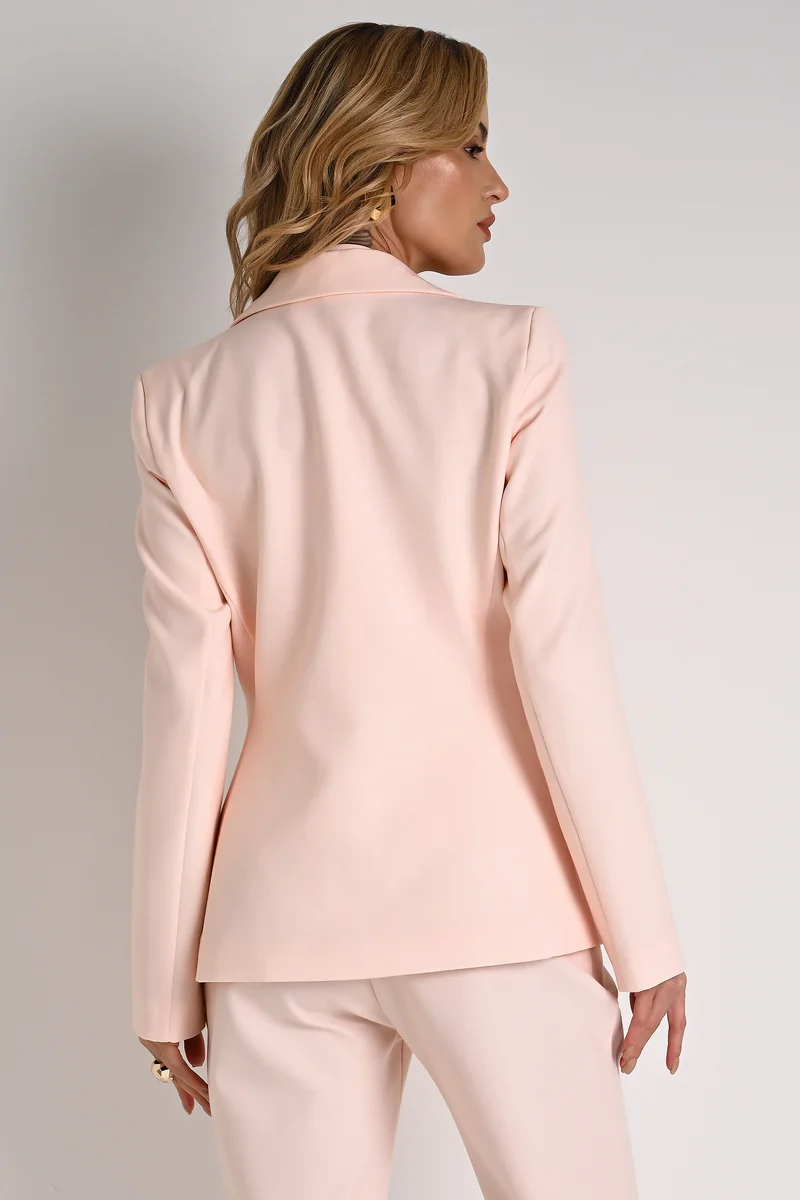 Blazer with Pink Lily Scarf Detail