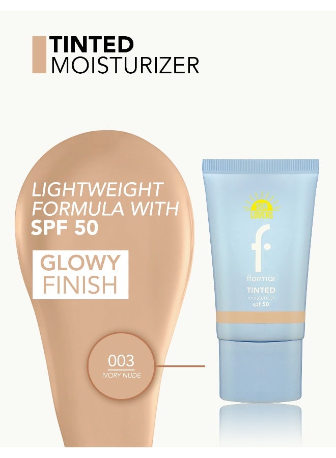flormar Tinted Moisturizer – 003 Ivory Nude – Lightweight Skin Tint, Hydrating Feel, Sheer-to-Light Coverage, Natural Fresh Finish 003 Ivory Nude - Image 3