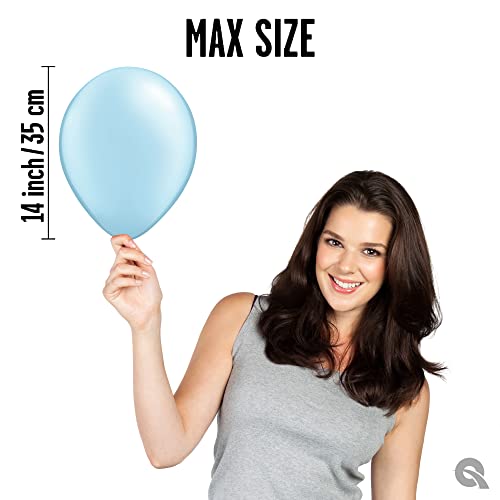 Qualatex 11" Pearl Light Blue Balloons (100ct) by Pioneer Balloon Company - Image 4
