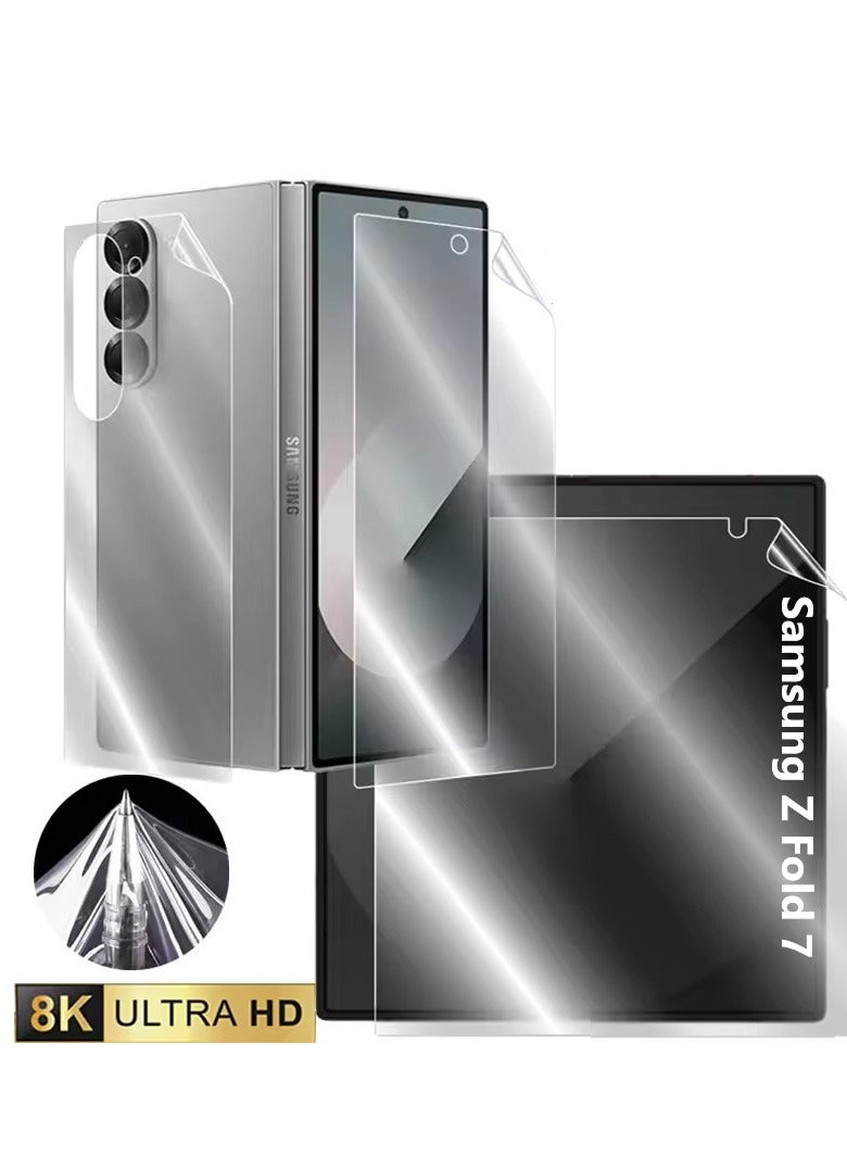 Muzz حماية شاشة لجهاز سامسونج جالكسي فولد 7، مقاومة للخدوش، وضوح عالي (مجموعة من 3)  - Image 1